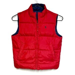 Polo Ralph Lauren Boys Reversible Red/Navy  Puffer Vest Sz 4T